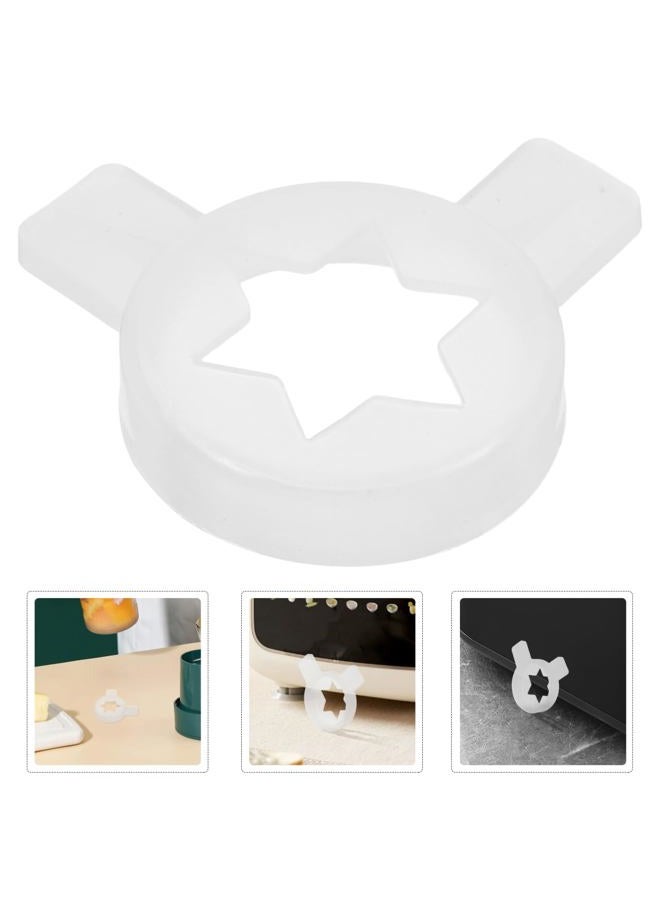 CIYODO 4pcs Ice Cream Machine Accessories - Cookie Tip & Ice Cream Machine Lids & Soft Serve Pan - Plastic, White - Image 3