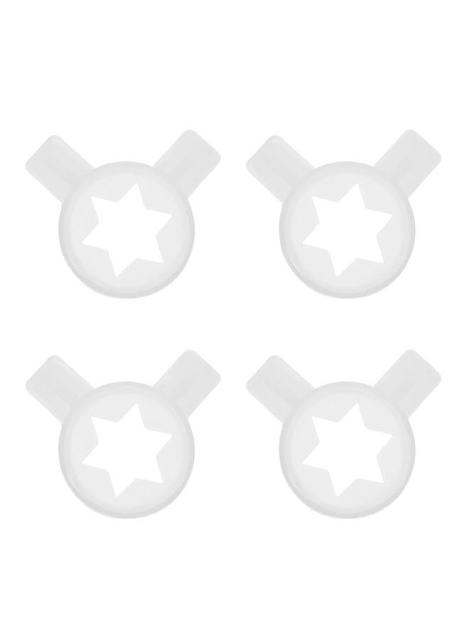 CIYODO 4pcs Ice Cream Machine Accessories - Cookie Tip & Ice Cream Machine Lids & Soft Serve Pan - Plastic, White - Image 1