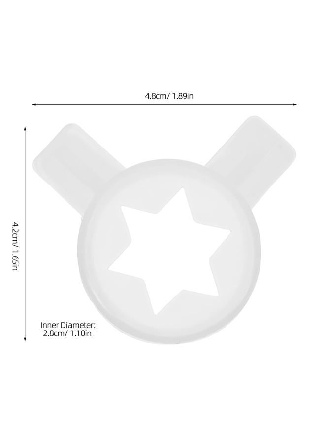 CIYODO 4pcs Ice Cream Machine Accessories - Cookie Tip & Ice Cream Machine Lids & Soft Serve Pan - Plastic, White - Image 2