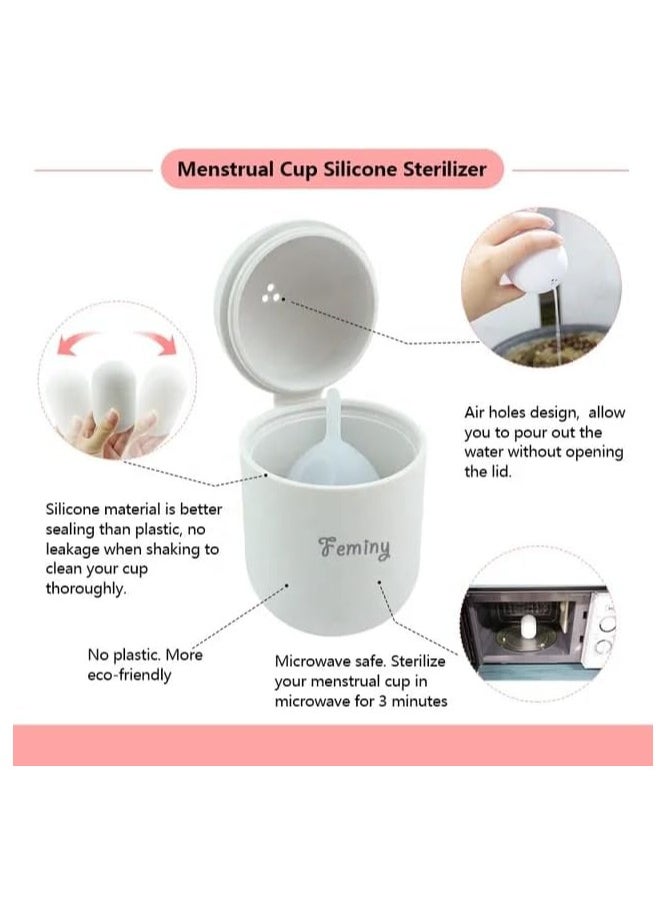 Feminy - Feminy Menstrual Cup With Silicone Sterilizer Cup Or Cup Holder - Image 1