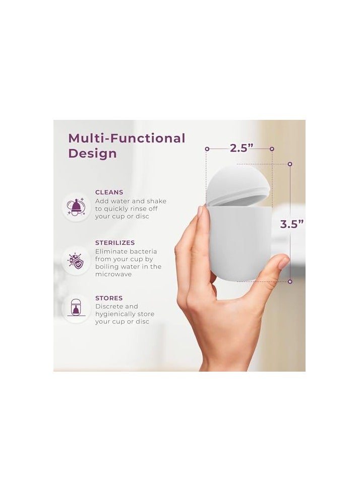 Feminy - Feminy Menstrual Cup With Silicone Sterilizer Cup Or Cup Holder - Image 1