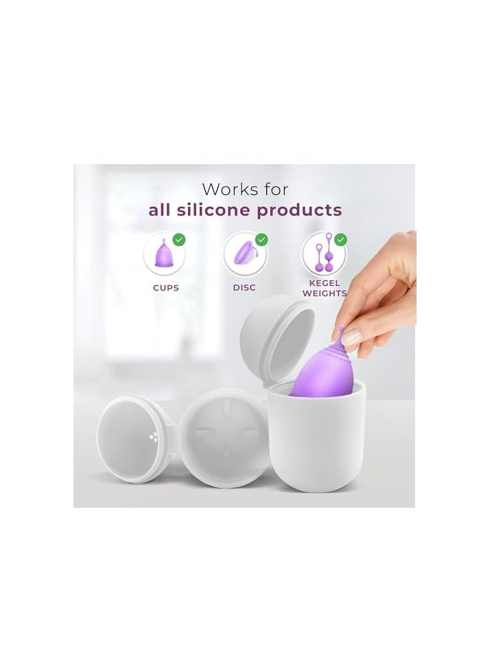 Feminy - Feminy Menstrual Cup With Silicone Sterilizer Cup Or Cup Holder - Image 1