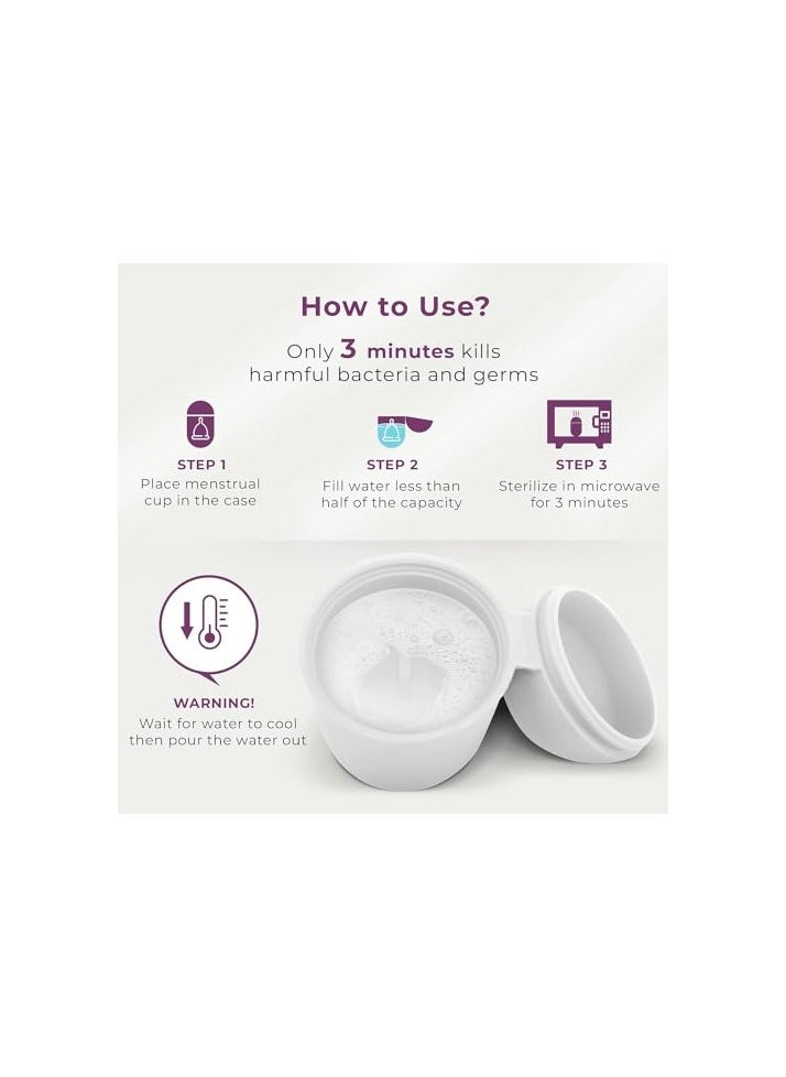 Feminy - Feminy Menstrual Cup With Silicone Sterilizer Cup Or Cup Holder - Image 1
