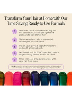 INH Semi Permanent Hair Color | Color Depositing Conditioner | Pink Hair Dye | No Bleach, No Peroxide Temporary Flamingo Topaz Tint For Women, Men | Vegan, Ammonia Free, Sulfate Free, Ready To Use 6Oz  - Image 5