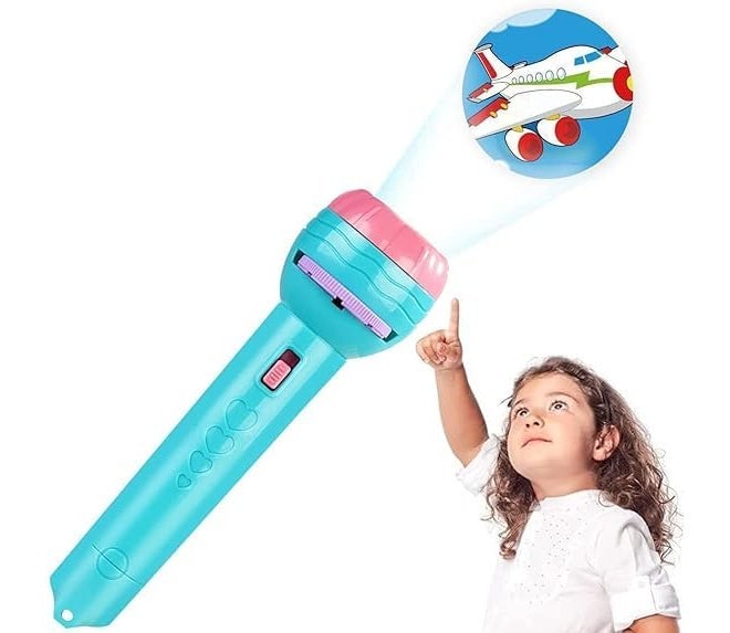 DIHAWK 3 Slides 24 Pictures Clear Projection Slide Flashlight Projector Torch for Kids - Mini Flashlight Projector Toy Multicolor Lights for 1-3 Years Olds Kids (Kids-Torch-Multicolor, 2, Count) - Image 4