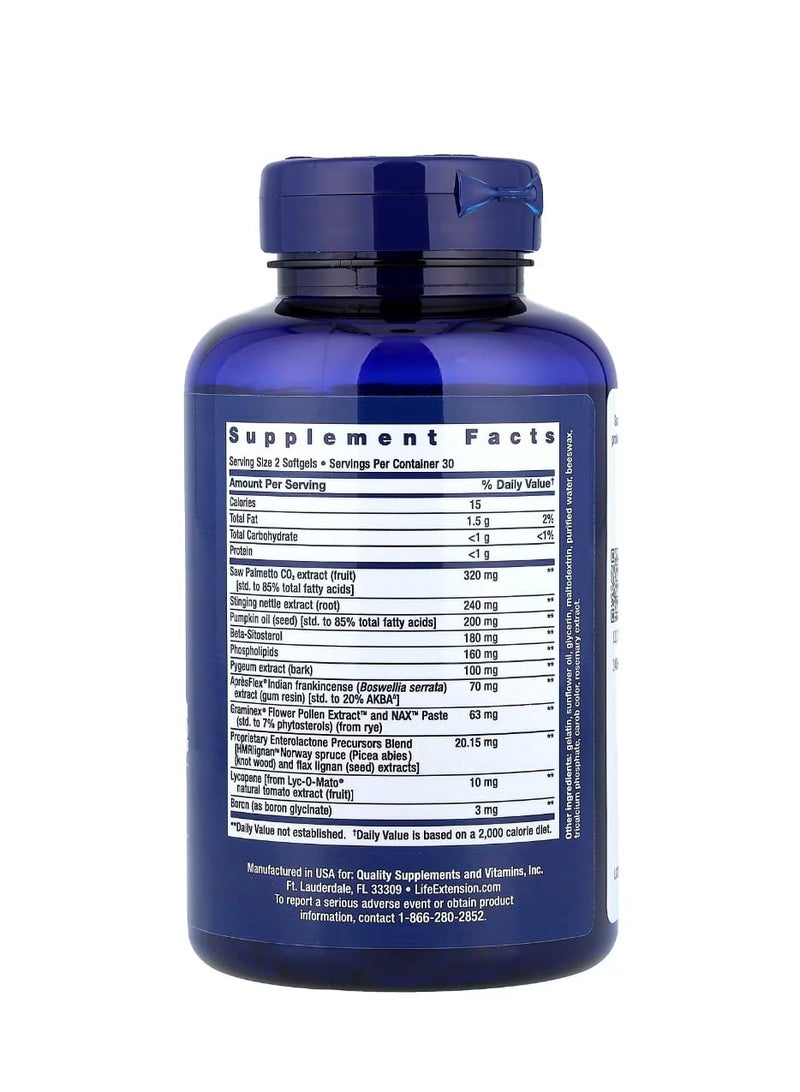 Life Extension Ultra Prostate Formula 60 Softgels - Image 2