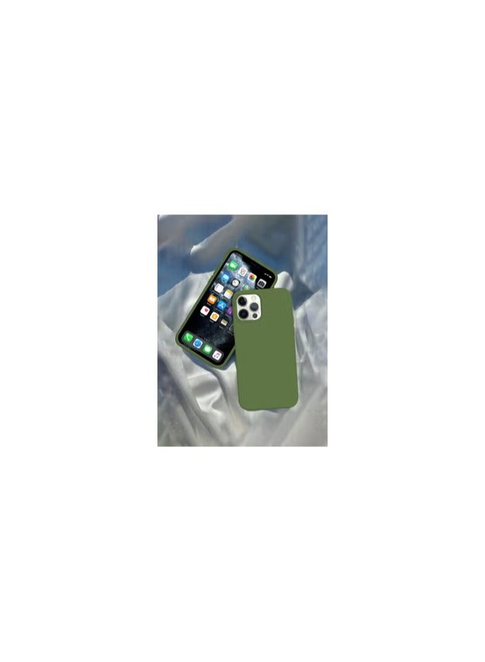 CATANES [for iPhone 12 Pro] Silicone Case Shockproof Protective Case Anti Scratch Smooth Case Cover/Green - Image 1