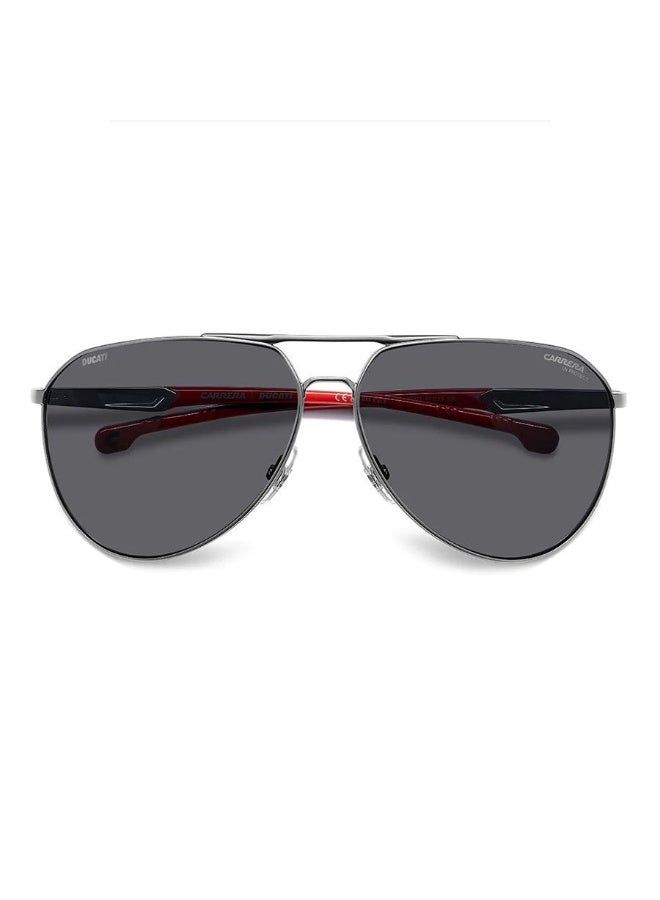 Carrera x Ducati Carrera Ducati CARDUC 030/S Aviator Sunglasses – 67 mm Matte Dark Ruthenium Frame – Grey Laser Lens  - Image 3