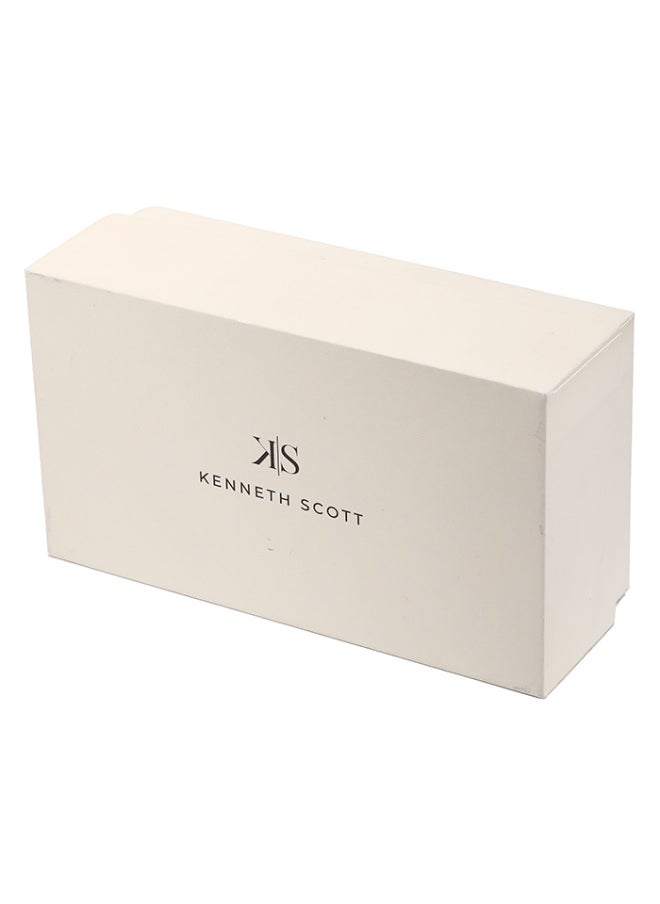 KENNETH SCOTT ساعة كينيث سكوت K23149-SSHH للرجال كرونوغراف وشاشة متعددة الوظائف وحزام سيليكون، باللون الأخضر الداكن  - Image 4