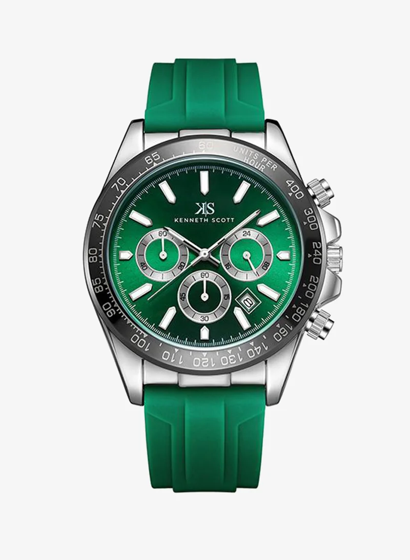 Men's Silicone Chrono & Multi Function Watch K23149-SSHH - 45 mm