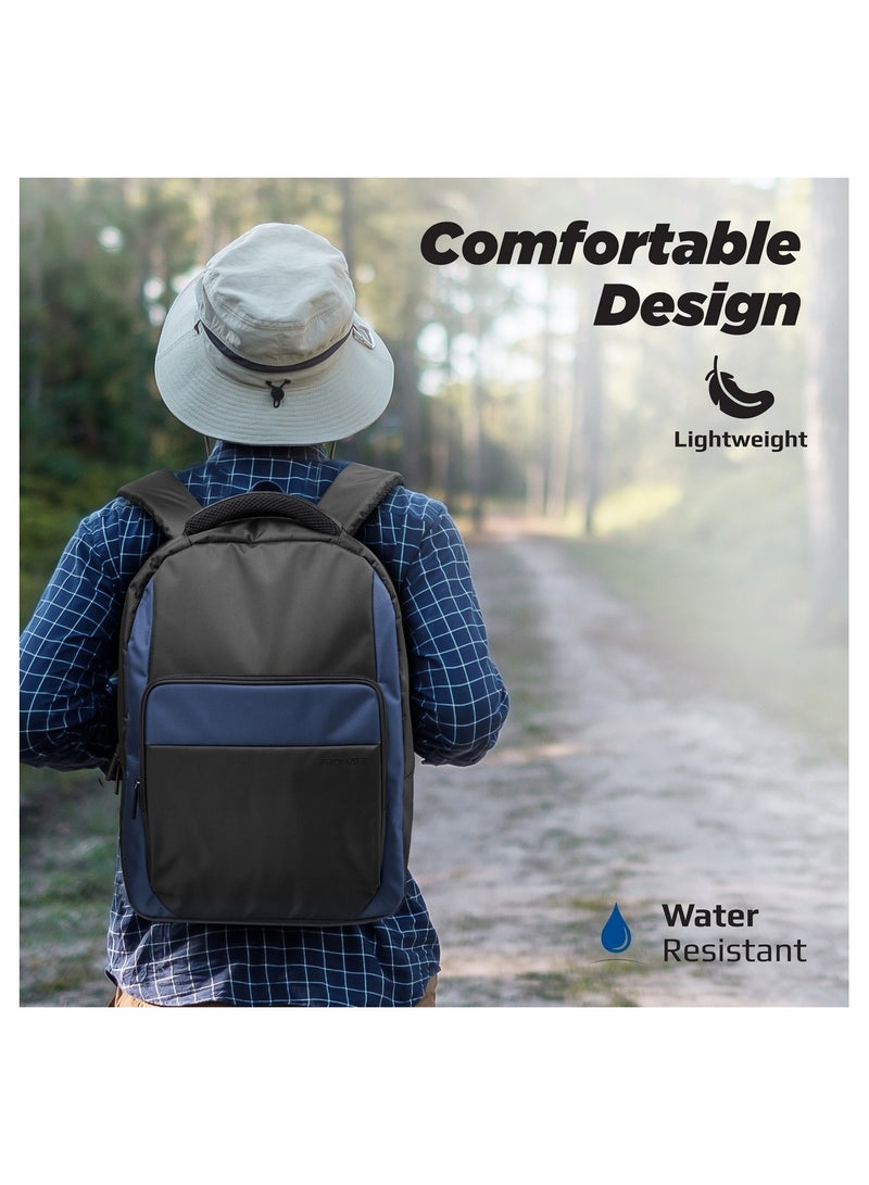 PROMATE Lightweight Comfortable 15.6 Inch Laptop Backpack With Secure Zippers, Water-Resistance, Multiple Compartments And Padded Straps Black - Image 2
