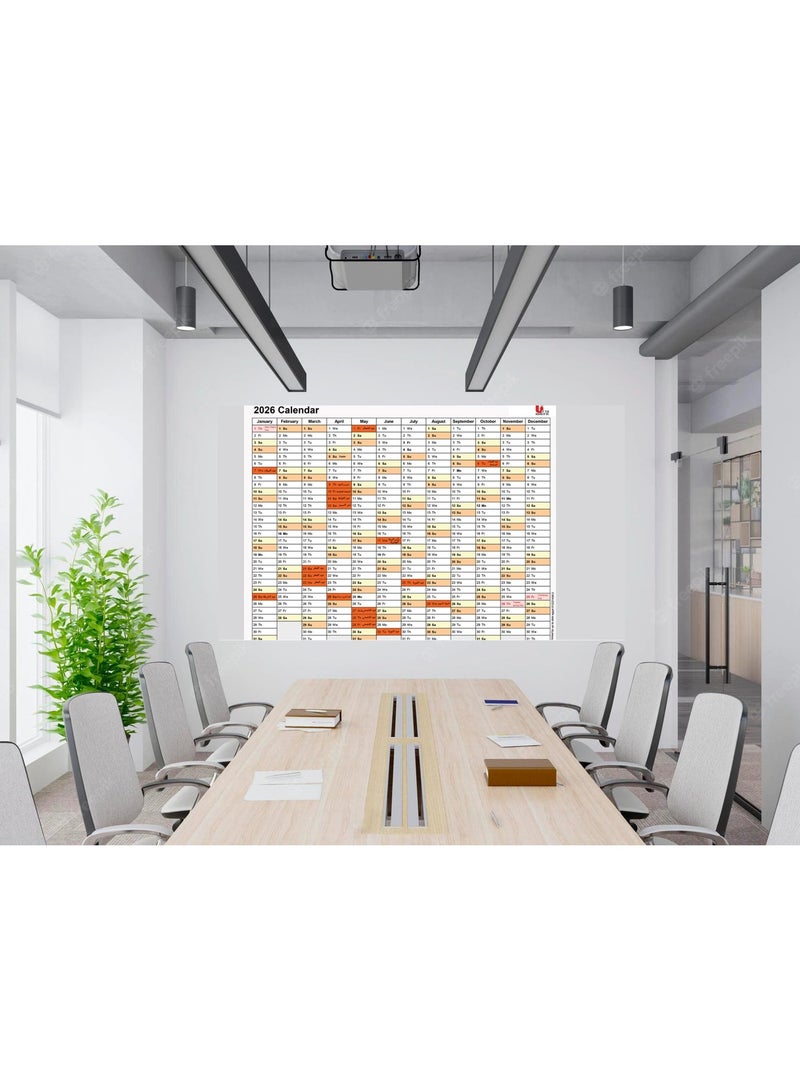 UP TO DATE 2026 WALL COLORED CALENDAR - Image 2