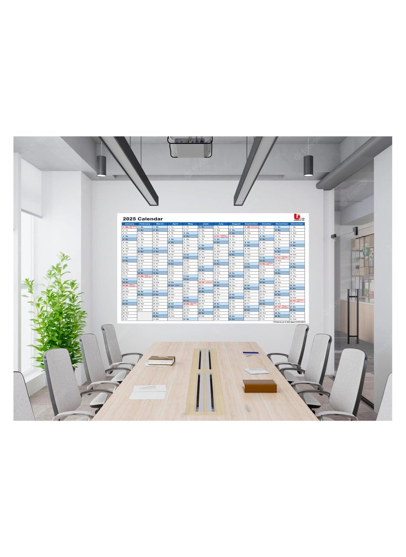 Generic 2025 WALL COLORED CALENDAR  - Image 1