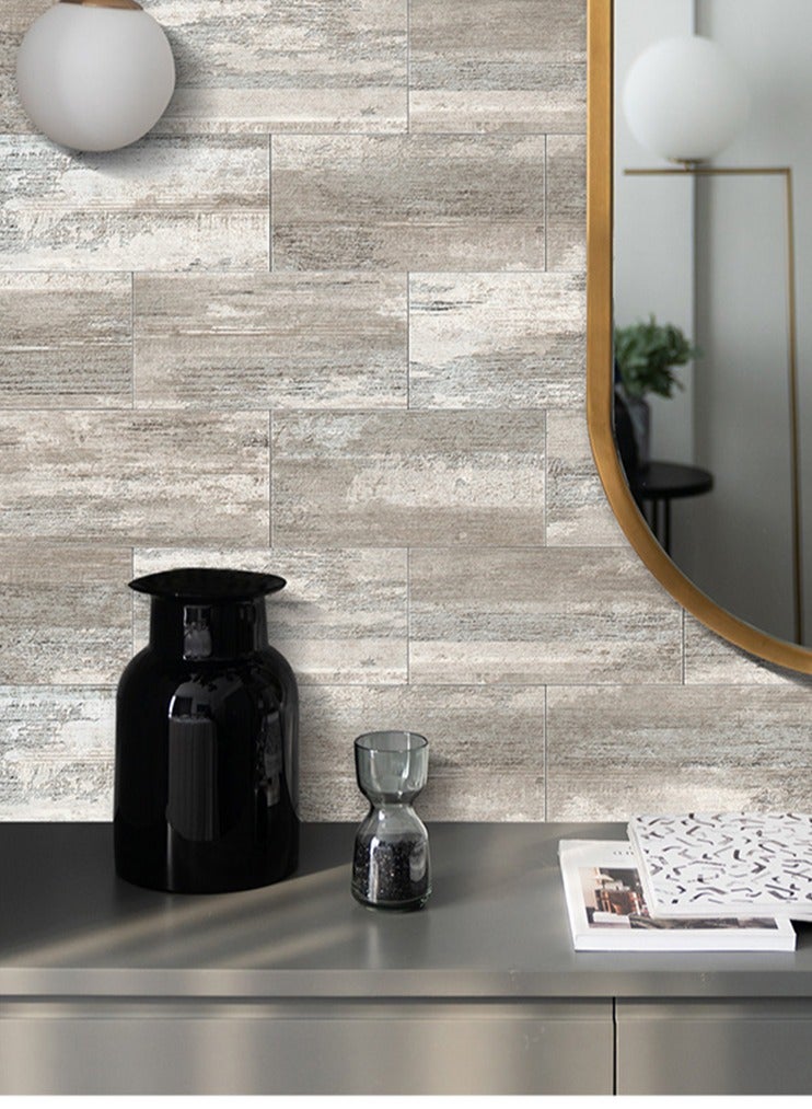 CityRiya-Long 32Pcs Backsplash Tiles 20.32 * 10.16cm 3D Wall Panels Wall Sticker Self-Adhesive Brick Wallpaper Peel and Stick Tile for Kitchen Bathroom Shower Wall Tile Stickers Wall Decor  - Image 2