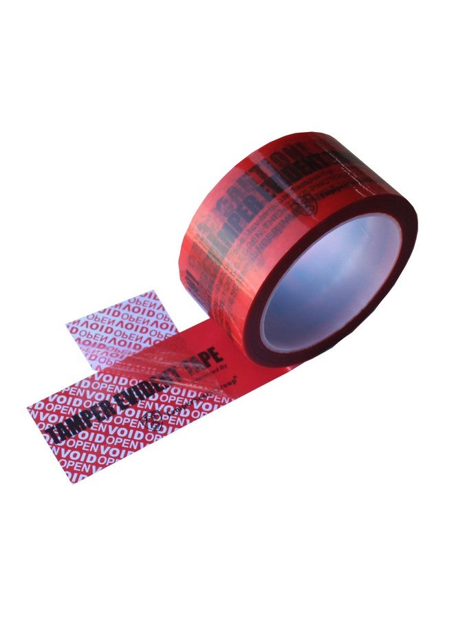 TamperSeals Group 1 Roll Partial Transfer Tamper Evident Security Packing Tape (2 Inches X 55 Yards X 2 Mil Do Not Break “Caution/Voidopen” Red)  - Image 1