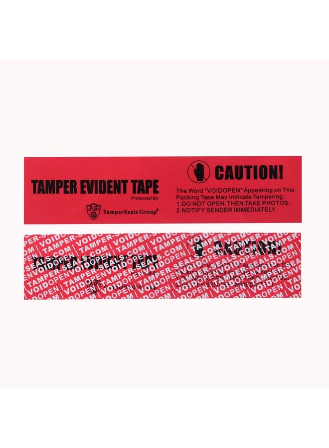 TamperSeals Group 1 Roll Partial Transfer Tamper Evident Security Packing Tape (2 Inches X 55 Yards X 2 Mil Do Not Break “Caution/Voidopen” Red)  - Image 2