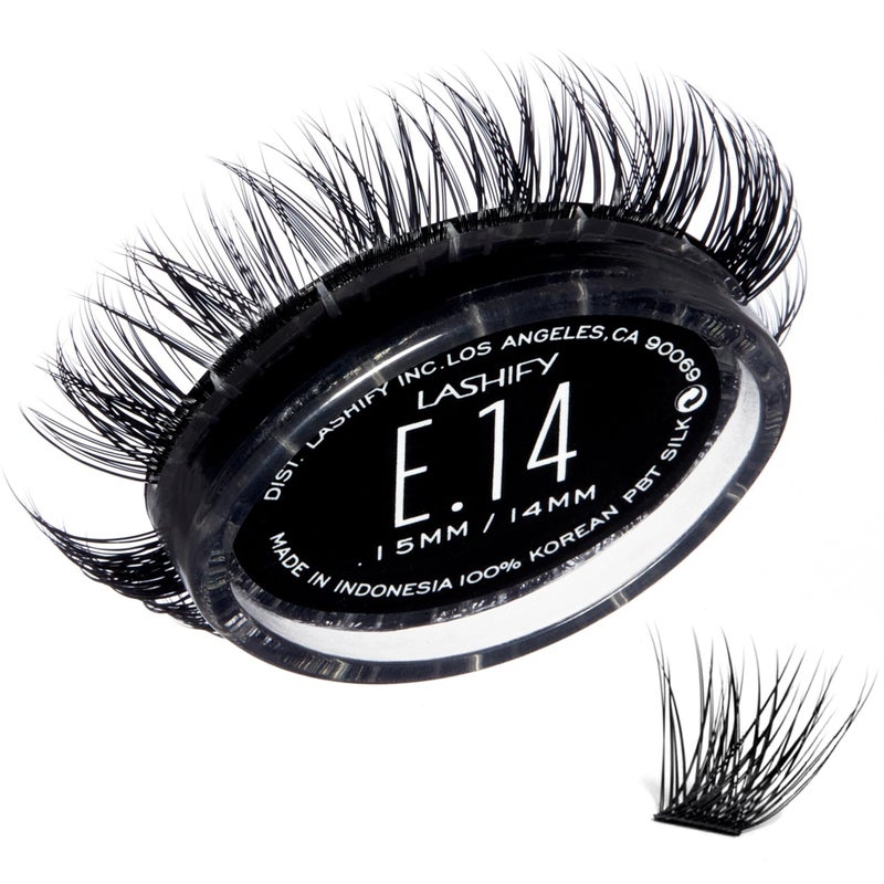 Lashify Extreme 14mm Gossamer DIY Eyelash Extensions Refill Black Easy False Lashes To Add Tremendous Volume
