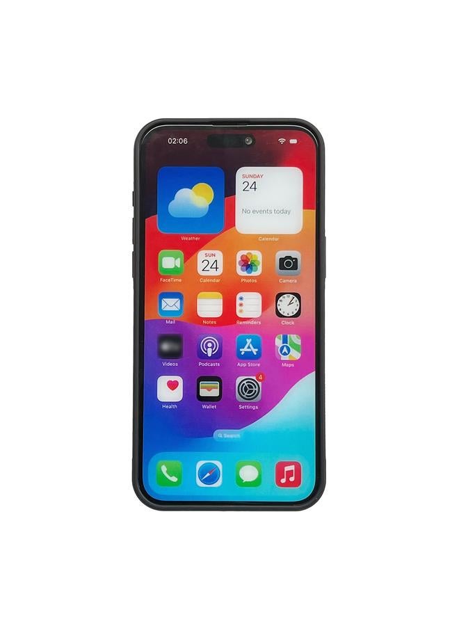 زبون جراب لهاتف iPhone 13 Pro بلون سادة مع مشبك معدني وفتحات للبطاقات وحقيبة هاتف - Image 3