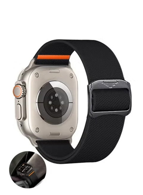 Elastic Sport Bands for Apple Watch Band for Men Women Series 10  42mm 40mm  41mm  38mm ,Parachute Buckle Stretchy Fabric Nylon Wide Strap Wristband