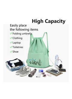 SYOSI Drawstring Backpack,Women's Drawstring Bag,Waterproof Drawstring Backpack,Large Wet and Dry Separation Backpack  - Image 2
