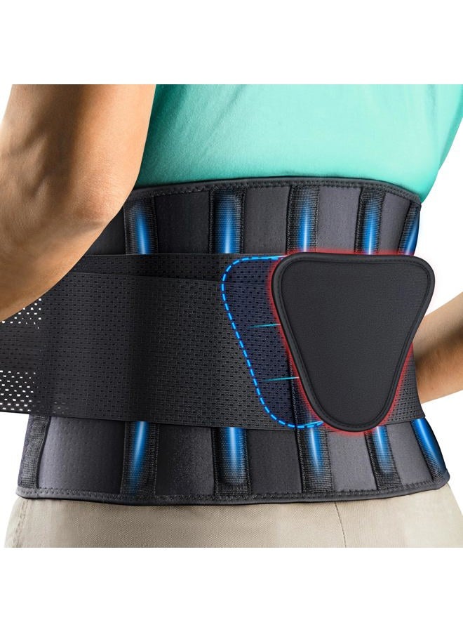 FEATOL Back Brace for Lower Back Pain, Back Support Belt for Women & Men, Breathable Lower Back Brace with Lumbar Pad, Lower Back Pain Relief for Herniated Disc, Sciatica, Scoliosis plus size (Waist - Image 1