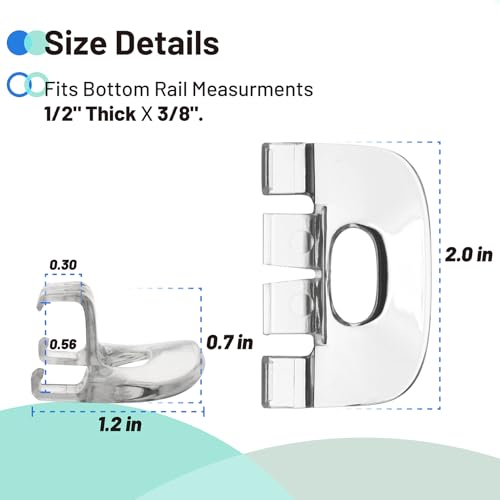 DuckcowsC 4Pcs Shade Lift Handles Compatible with Graber Bali Cordless Mini Blinds and Cellular Shades Made After 2015, Clear Plastic Pulls Fit 3/4" Pleat Cordless Honeycomb Blinds - Image 2