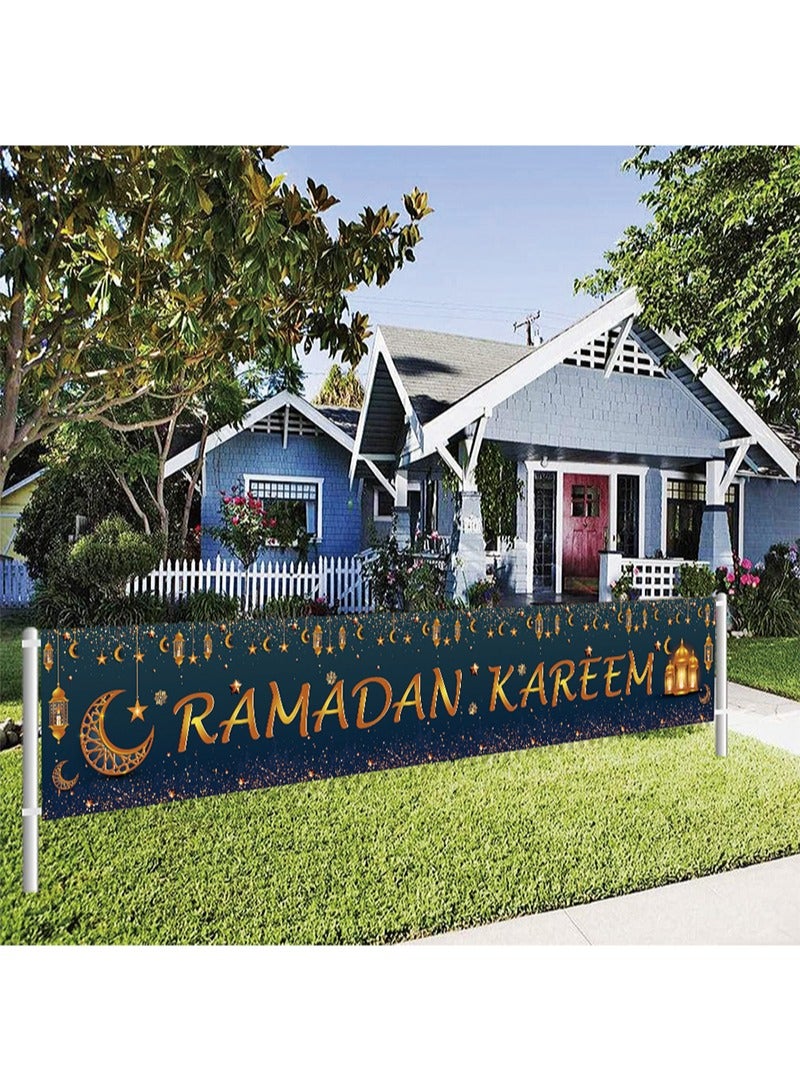Aikanbo Ramadan Kareem Banner for Ramadan Decoration,118 x 19.6 inches,Ramadan Welcome Decorations for Home,Ramadan Mubarak Decorations for Ramadan Welcome,Eid Decorations for Home - Image 3