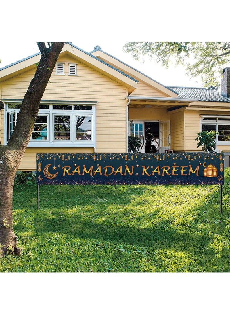 Aikanbo Ramadan Kareem Banner for Ramadan Decoration,118 x 19.6 inches,Ramadan Welcome Decorations for Home,Ramadan Mubarak Decorations for Ramadan Welcome,Eid Decorations for Home - Image 4