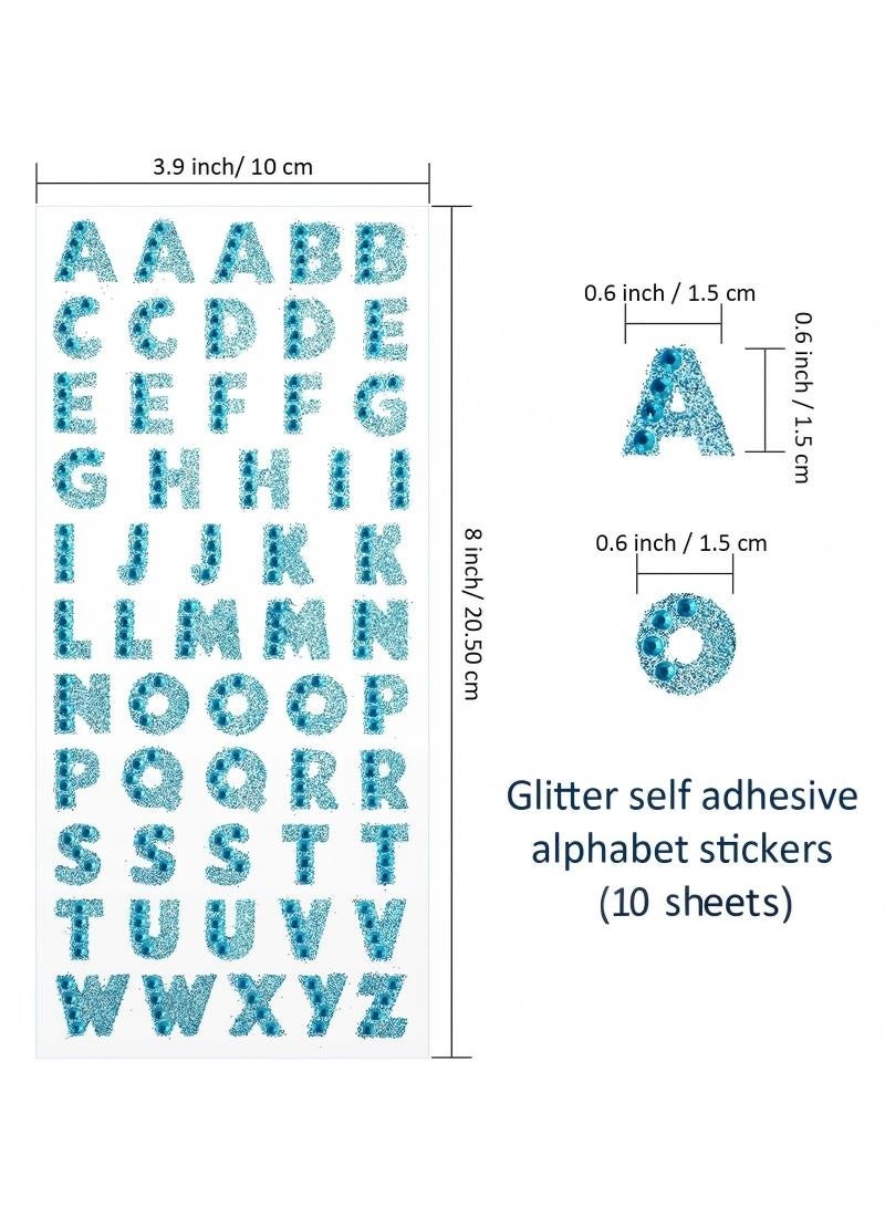10 Sheets Colorful Self Adhesive Letter Stickers Alphabet Gift Stickers for DIY Crafts Vibrant A to Z Alphabet Stickers Easy to Peel Design Perfect for Gift Wrapping Scrapbooking Card Making Kids’ Art Projects or Decorating Notebooks - Image 2