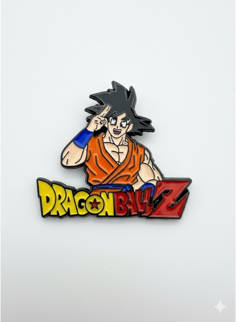 Space Two-piece metal phone sticker featuring Goku from the Dragon Ball anime series and the Spacetoon channel logo - Image 2