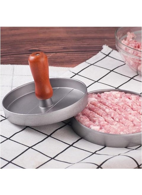 Silver Round Burger Press