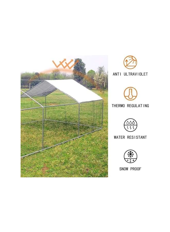 The Bros Waterproof Tarpaulin, 3x4m Heavy Duty Tarp, Large Waterproof Tarp, White Tarps Heavy Duty Waterproof, Canvas Tarp With Strong Eyelets, Camping Cover for Caravan Boat Car Outdoor  - Image 2