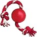 KONG Ball with Rope Durable Fetch Toy with Rope for Easy Throwing For Tug Playtime More Natural Rubber Red For Small Dogs - Image 3
