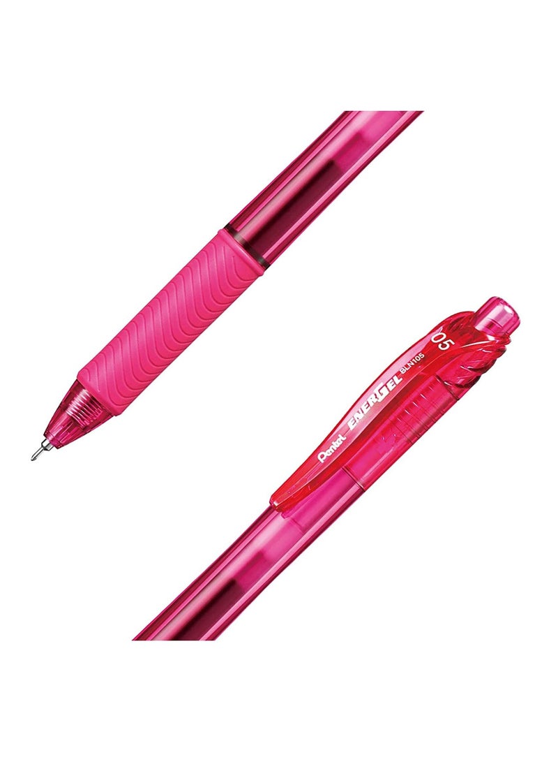 Pentel 4-Piece Energel Gel Ink Pen 0.5mm Tip Pink Ink - Image 3
