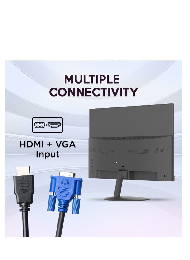 Elista - ELS - V22RFHD LED 22 Inch FHD LED Monitor with VA Panel Technology HDMI & VGA Input | 1920 x 1080 Resolution 102 PPI| LED Monitor with Gaming… - Image 1