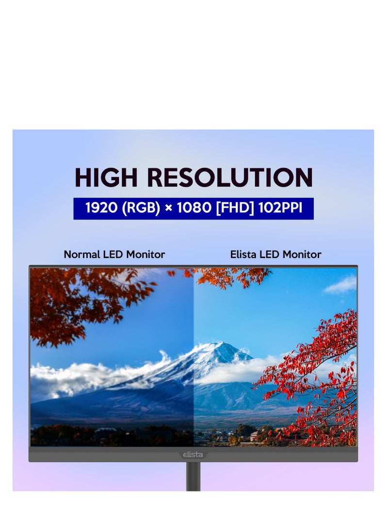 Elista - ELS - V22RFHD LED 22 Inch FHD LED Monitor with VA Panel Technology HDMI & VGA Input | 1920 x 1080 Resolution 102 PPI| LED Monitor with Gaming… - Image 1