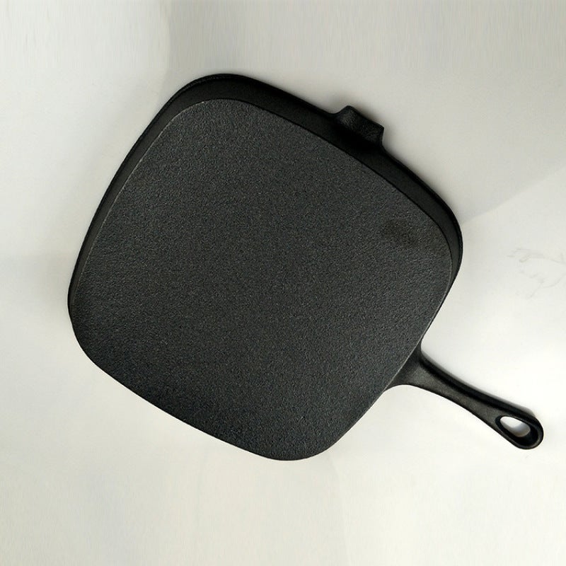 Cast Iron Skillet Striped Design 12 Inch Durable Cast Iron - Even Heat Distribution Versatile Cooking Pan for Home Kitchen Gas and Induction Stoves - Image 4