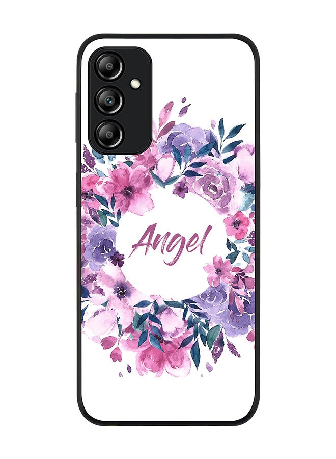 Stylizedd Rugged Black edge case for Samsung Galaxy A24 4G Slim fit Soft Case Flexible Rubber Edges Anti Drop TPU Gel Thin Cover - Angel - Image 1