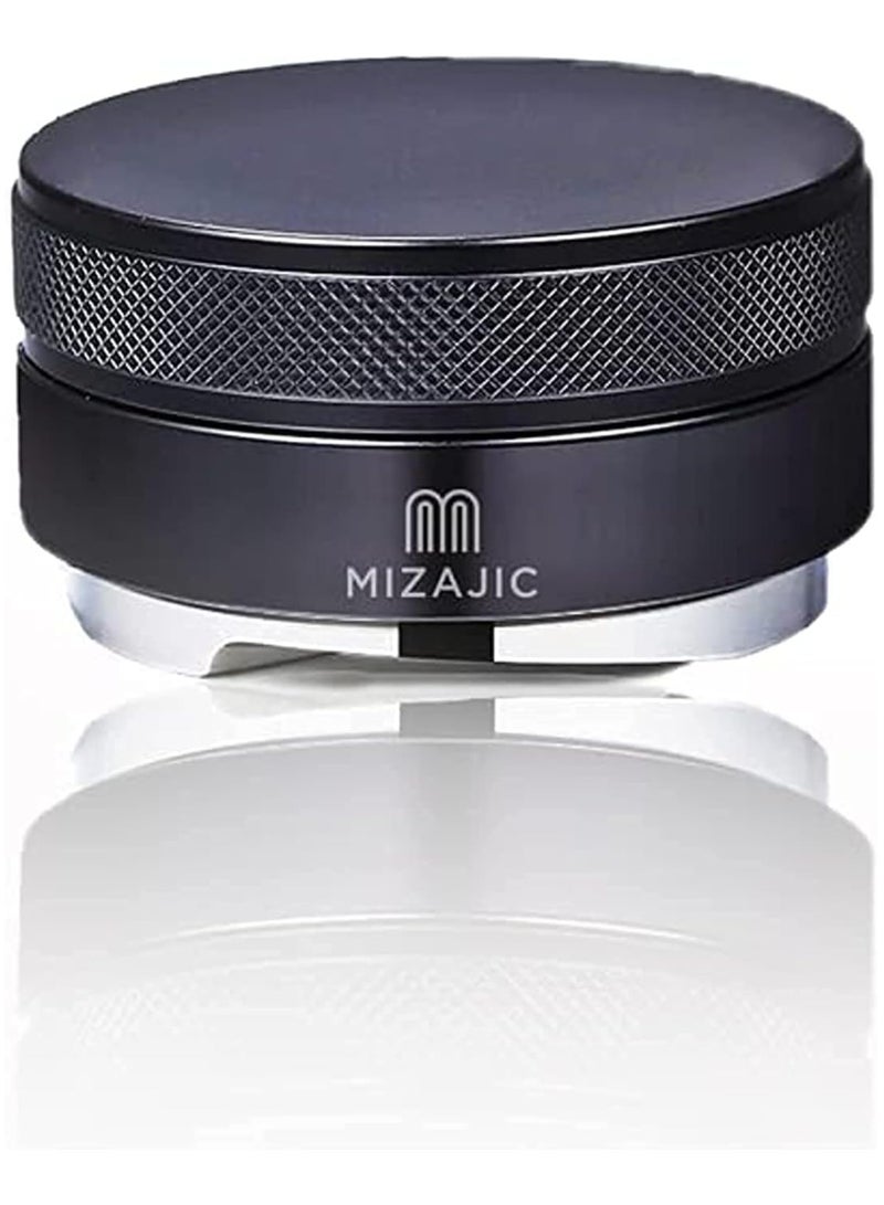 MIZAJIC 53mm Coffee Tamper Distributor Stainless Steel Powder Leveler with 3 Angled Slopes Base and Anti-Slip Adjustable Handle fit to 54mm Portafilters  - Image 1