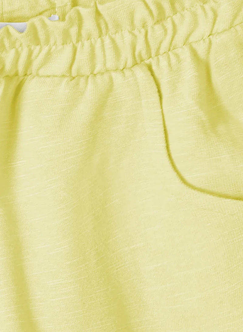 MINOTI Kids Girls Elastic Waist  Shorts With Drawstring And Side Pockets
