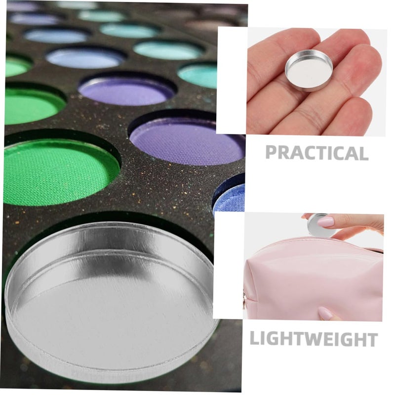 30pcs Round Eyeshadow Pans Empty Aluminum Makeup Containers for Diy Cosmetics Organization Reusable Storage for Eyeshadow Highlighter and Blush for Women and Girls - Image 5