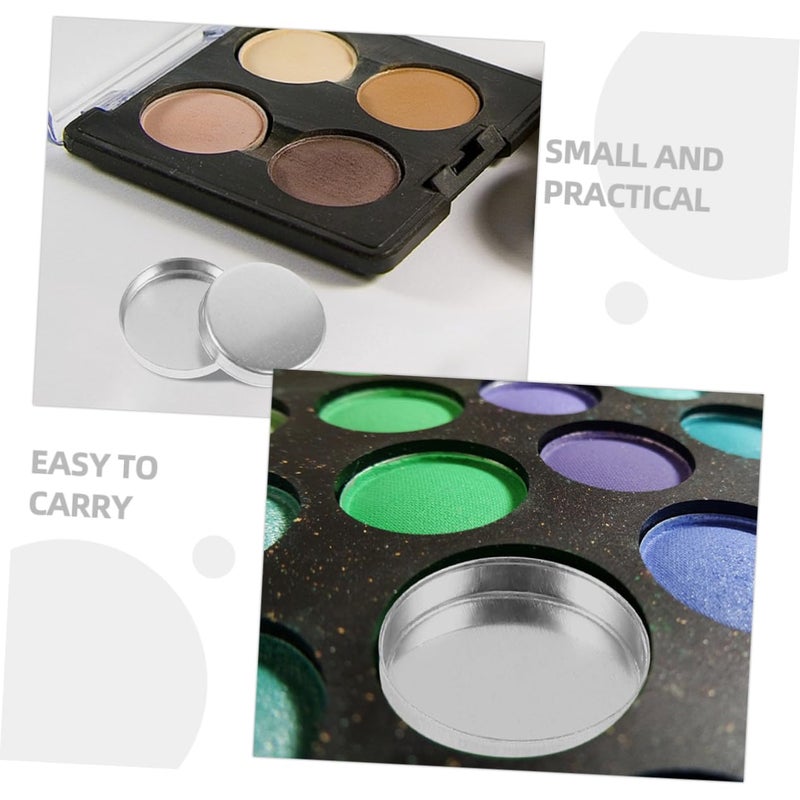 30pcs Round Eyeshadow Pans Empty Aluminum Makeup Containers for Diy Cosmetics Organization Reusable Storage for Eyeshadow Highlighter and Blush for Women and Girls - Image 4