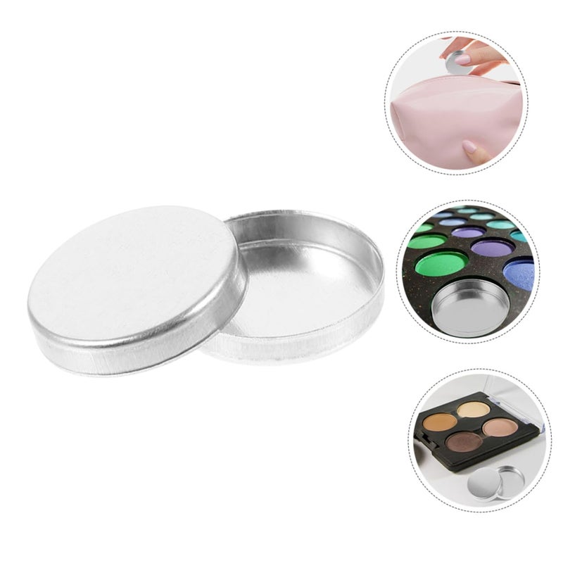 30pcs Round Eyeshadow Pans Empty Aluminum Makeup Containers for Diy Cosmetics Organization Reusable Storage for Eyeshadow Highlighter and Blush for Women and Girls - Image 3