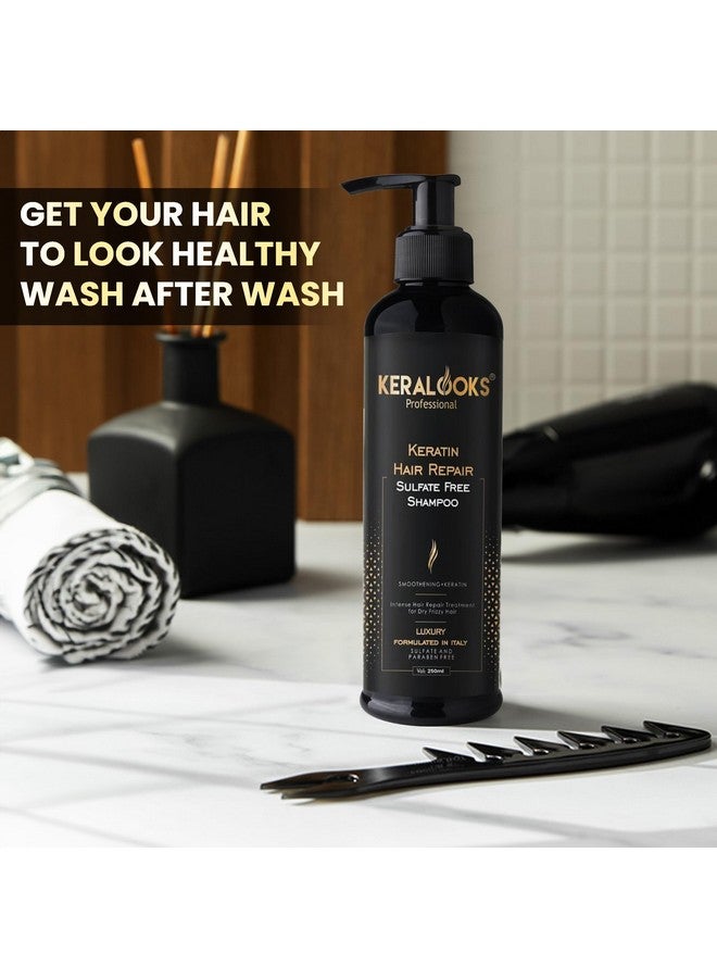 كيرالوكس بروفيشنال مجموعة شامبو وقناع الكيراتين Keralooks Professional® (250 مل) ومصل الشعر بالأرغان 50 مل | تعزيز الشعر الحريري الناعم الخالي من التجعد (خالي من الكبريتات) - Image 2