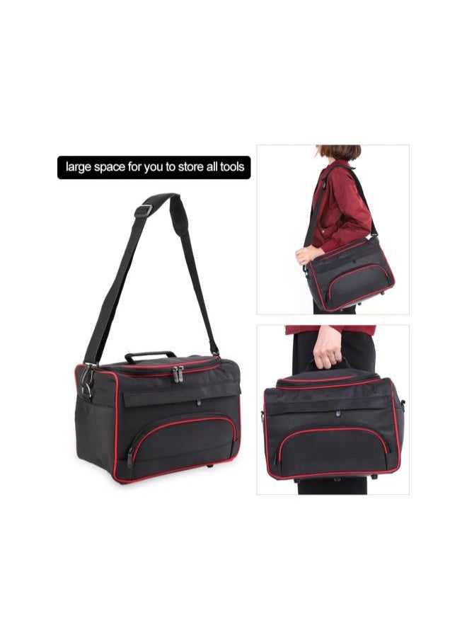 Generic - Hairdressing Bag, Professional Large Storage Multi-function Portable Hairdresser's Salon Pouch Bag, Makeup Travel Home Hair Stylist Tool Bag Session Bag Large Mobile Hair Salon Kit Holder (Black) - Image 1