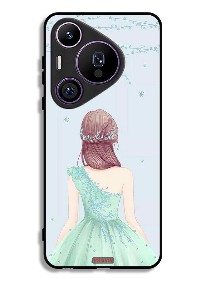 Tolwak Huawei Pura 70 Pro Protective Case Cover Cute Girl In Floral Dress - Image 1