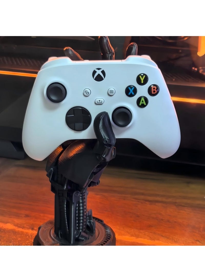 phomemo 3D Cyberpunk Mechanical Palm ,PS5 Controller Stand,Dual Tone Display Holder for PS5/PS4/Switch/XBOX Controllers & Headsets, Gaming Desktop Decor & Storage - Image 3