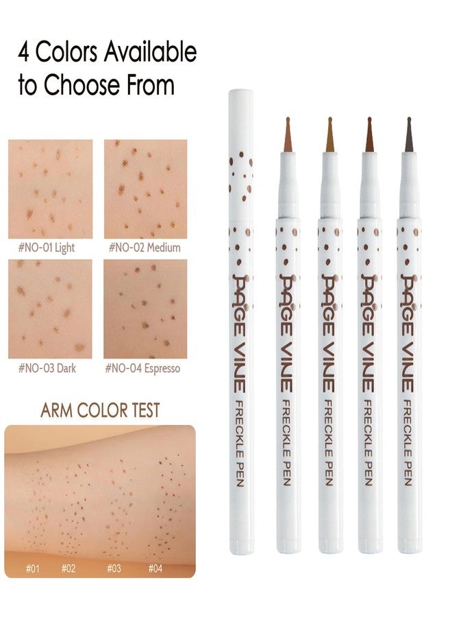 Liopif 2 Pack Freckle Pen,Liquid Face Fake Freckles Makeup Pen to Create Natural Freckle Makeup and Freck beauty,Fake Freckles Waterproof for Lifelike Sunkissed Makeup,Mole Pen (03Dark+04Espresso) - Image 3