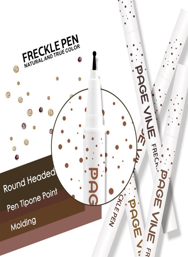 Liopif 2 Pack Freckle Pen,Liquid Face Fake Freckles Makeup Pen to Create Natural Freckle Makeup and Freck beauty,Fake Freckles Waterproof for Lifelike Sunkissed Makeup,Mole Pen (03Dark+04Espresso) - Image 4