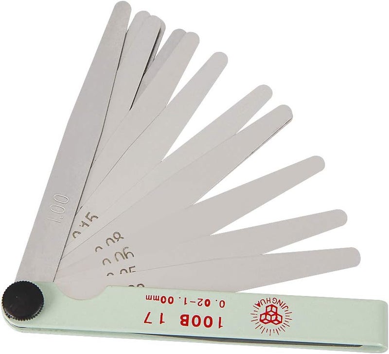 Feeler Gauge, 100mm 0.01-1.0mm Thickness Metric Feeler Gauge 17 Blades Stainless Steel Gauge for Gap Valve Measure Tool - Image 4